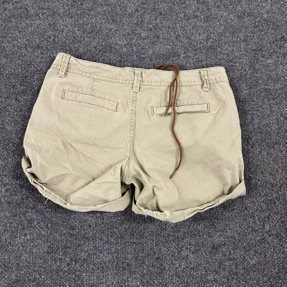 Aeropostale Shorts Womens Size 6 Khaki Midi Twill Chino Stretch Tan Casual